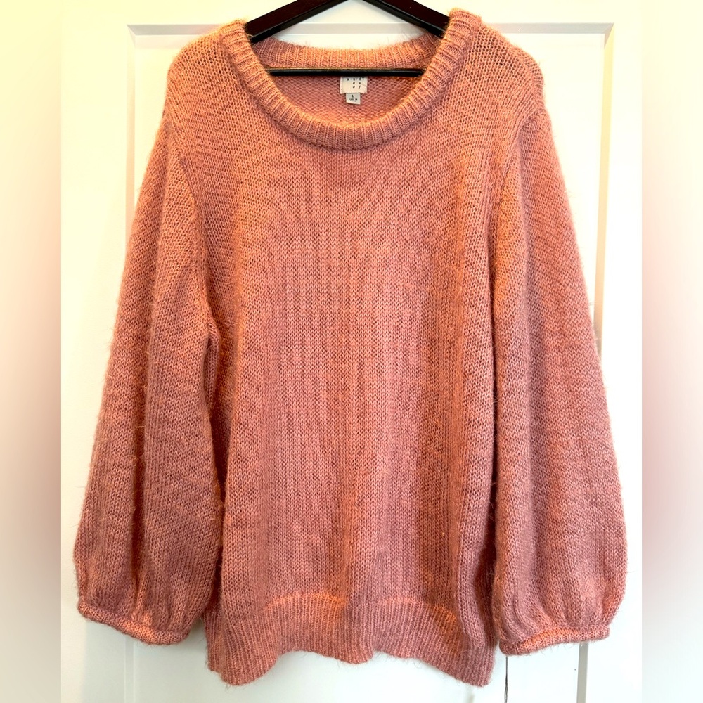 NEW A New Day Women's Light Pink Crewneck Sweater Size L